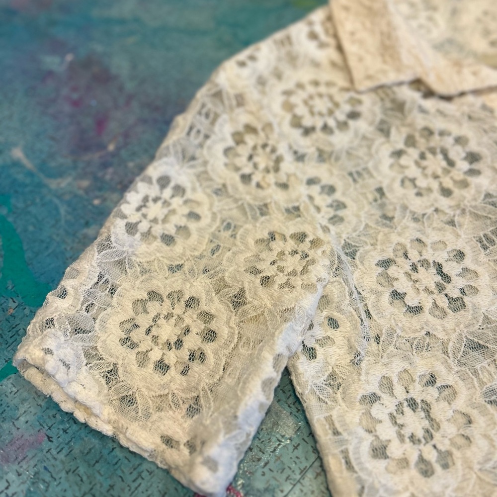 Lace Button Down - image 4